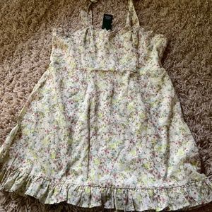 Wild Fable floral print A-line ruffled lined mini dress
